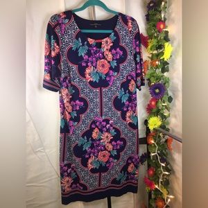 R & K | Women’s Multicolor Floral Pattern Dress
